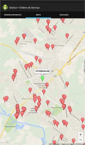 Tela 2 do aplicativo Geolux para Android